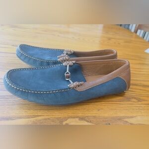 Ferrato Elegant Blue and Brown Men's Loafers (shoe12)